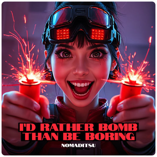 "I'd Rather Bomb Than Be Boring" by Nomaditsu