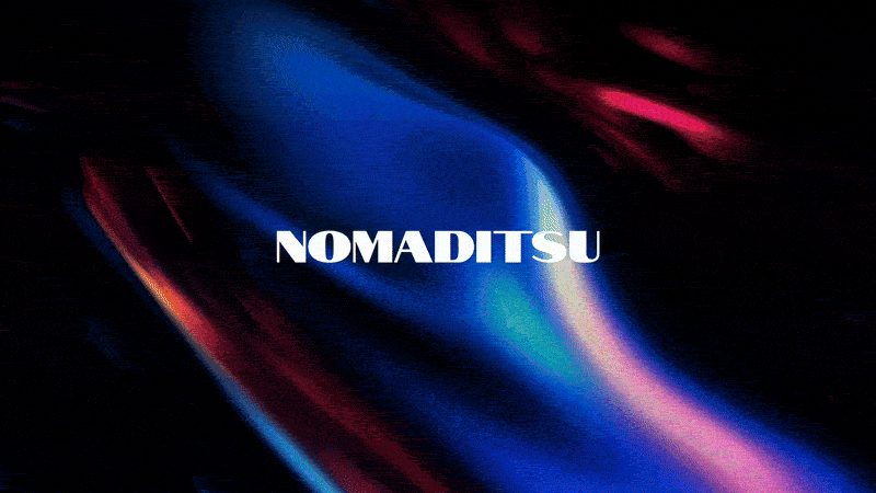 Nomaditsu logo on liquid chrome