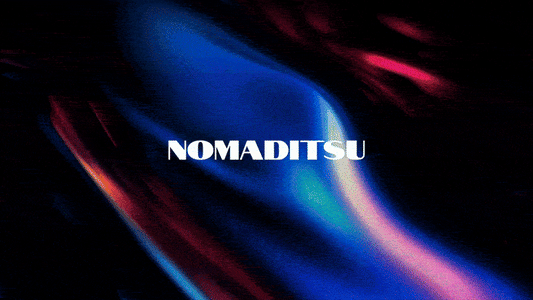 Nomaditsu logo on liquid chrome